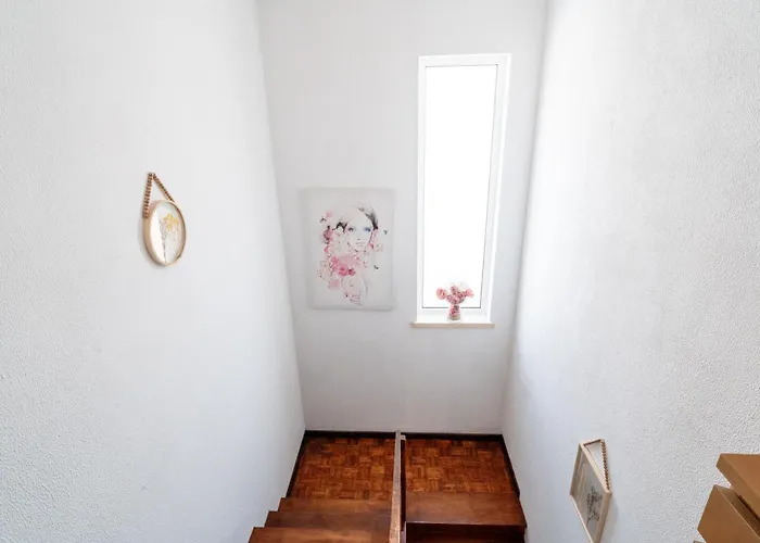 With Garden And Barbecue Nazare